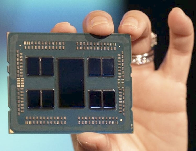 64-ядерный процессор EPYC 2 включает восемь 7-нм чиплетов с архитектурой Zen 2 и 14-нм модуль I/O